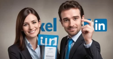 Dois executivos comemoram sucesso na busca por emprego no LinkedIn.